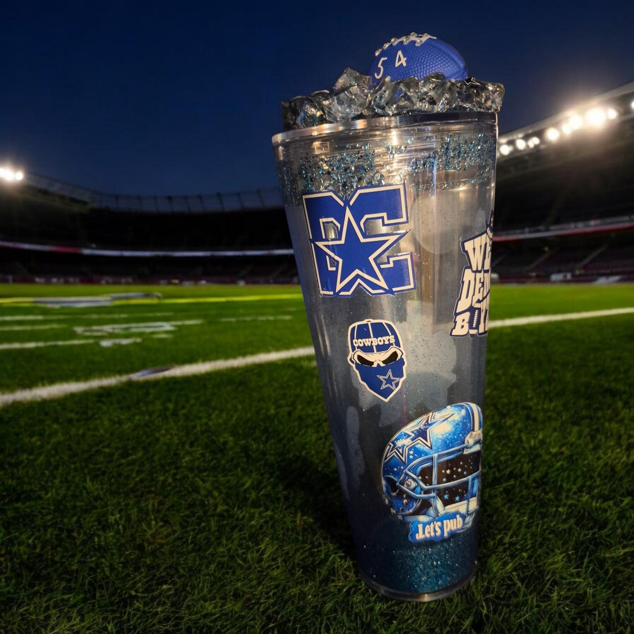 Cowboys Snow Globe Tumblers 16oz