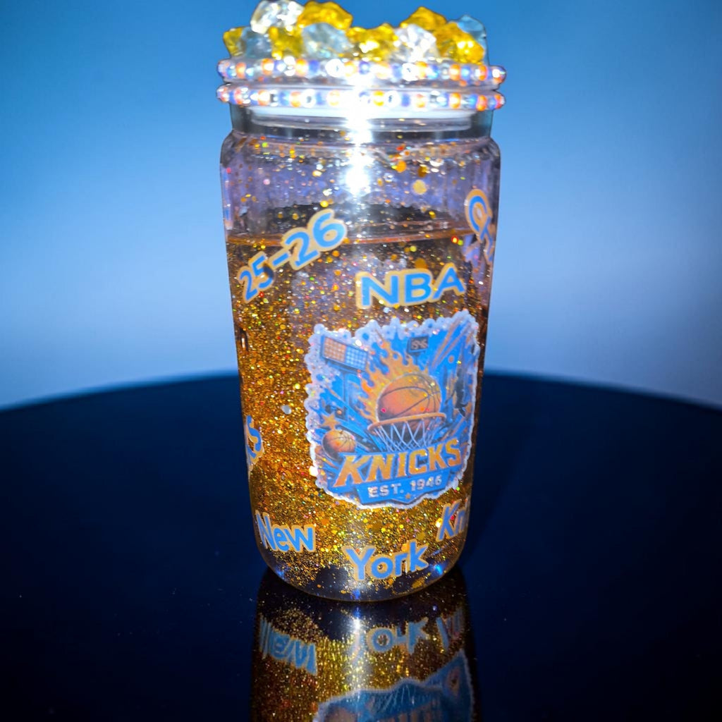 Knicks 2026 Eastern Conference Champs Snow Globe Tumbler/ 25-26 NBA Champs Limited Edition-Limited Amount