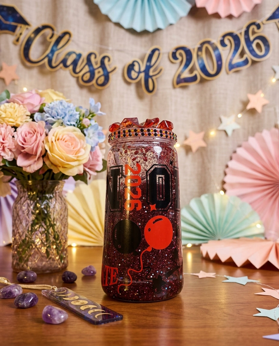 2026 Senior Snow Globe Tumblers for Graduation